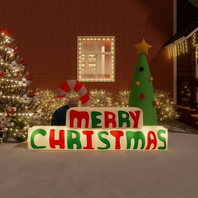 VidaXL Inflatable Merry Christmas Decoration LED 77.6"