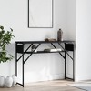 vidaXL Console Table Black Engineered wood Narrow Adjustable Feet - 2 of 4