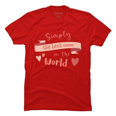Men's Design By Humans Mother's Day Simply the Best Mom Banner By BoogieCreates T-Shirt