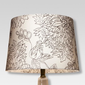Toile Stitch Lamp Shade Shell Threshold Linen Drum Slip Uno Fitter for Small Lamp Bases