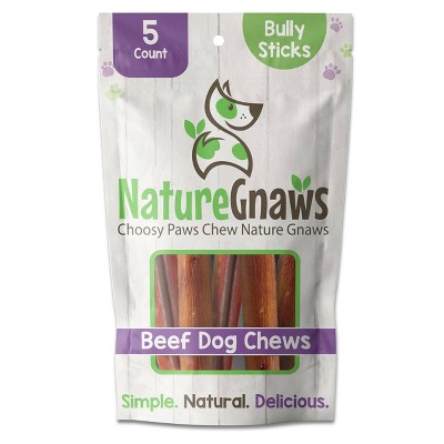 Nature Gnaws Bully Sticks 5-6" Beef Dog Treats - 5ct