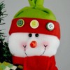 Aoibox Christmas Tree Topper Snowman 1 Piece Hugger Red White Green 13 x 10.5 in Fun Holiday Decor Curtain Tie Wine Bottle Holder - 2 of 4