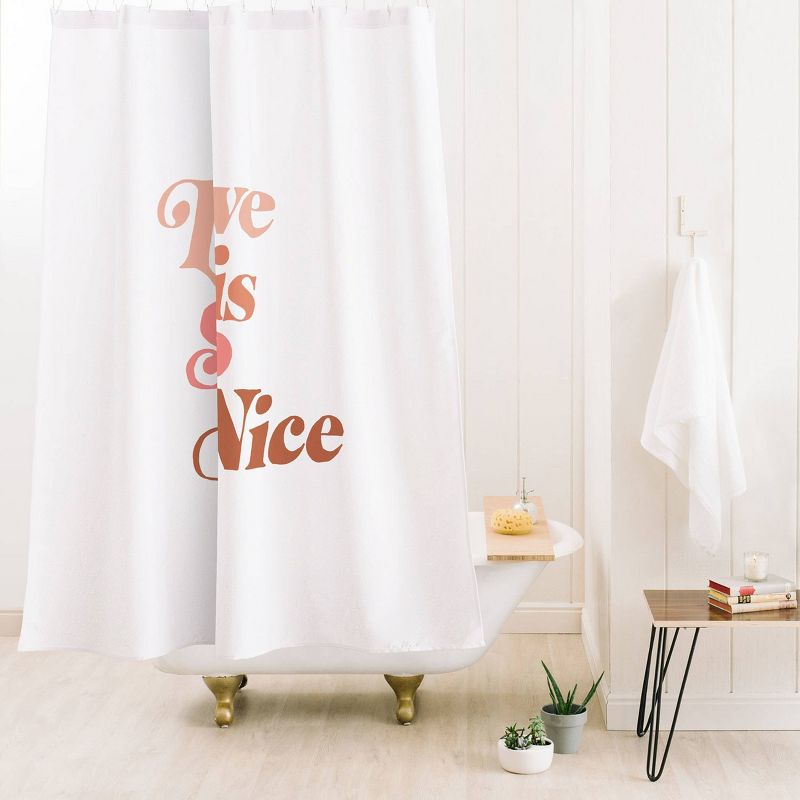 Almost Makes Perfect Love Is So Nice Shower Curtain Orange - Deny Designs, 3 of 4