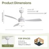 52 Inch Ceiling Fans with Lights and Remote Dimmable LED ABS Blades 6 Speeds Reversible DC Motor Noiseless Ceiling Fan for Bedroom Living Room Office - 4 of 4