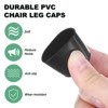 Unique Bargains Non-Slip PVC Chair Leg Caps Floor Protectors for Folding Chairs Black - 2 of 4
