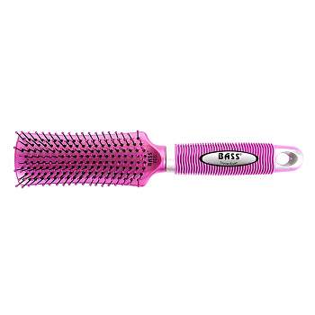 1pc Pink Cute Girly Printed Plastic Oval Hair Brush With Portable Handle,  Suitable For Girls Or Travel