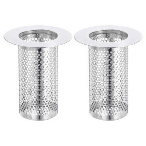 Unique Bargains Stainless Steel Bathroom Kitchen Hair Floor Drain Strainer - 1 of 3