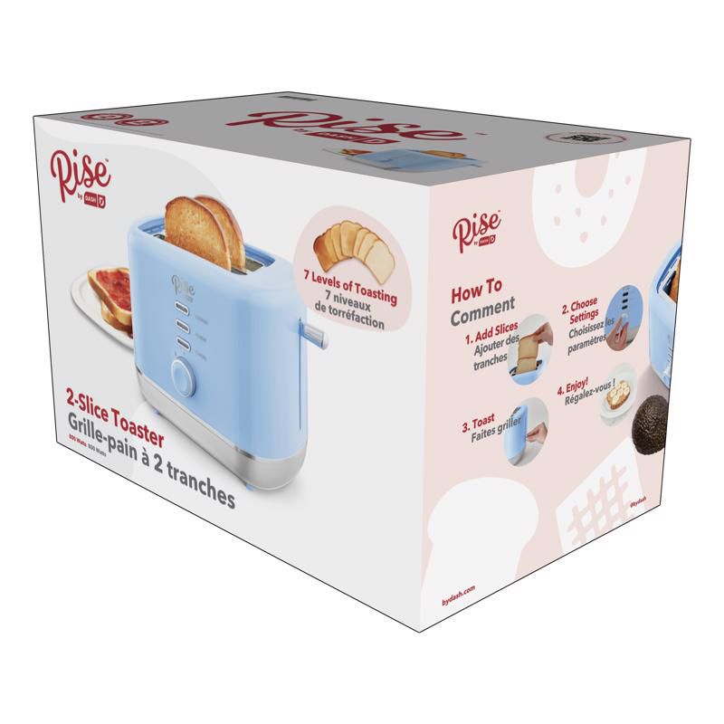 Rise by Dash Plastic Blue 2 slot Toaster 7.4 in. H X 7.2 in. W X 11.1 in. D, 3 of 7