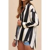 Women's Wide Stripe Satin Effect Blouse - AnnieWear - 2 of 2