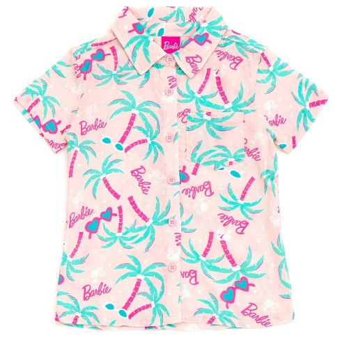 Barbie Girls Hawaiian Button Down Dress Shirt Toddler - image 1 of 4