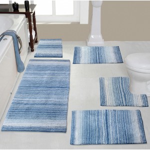 Gradiation Rug Collection Cotton Tufted Set of 5 Bath Rug Set - Home Weavers - 1 of 4