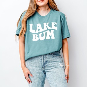 Simply Sage Market Lake Bum Wavy Short Sleeve Tee - M - Ocean - 1 of 4