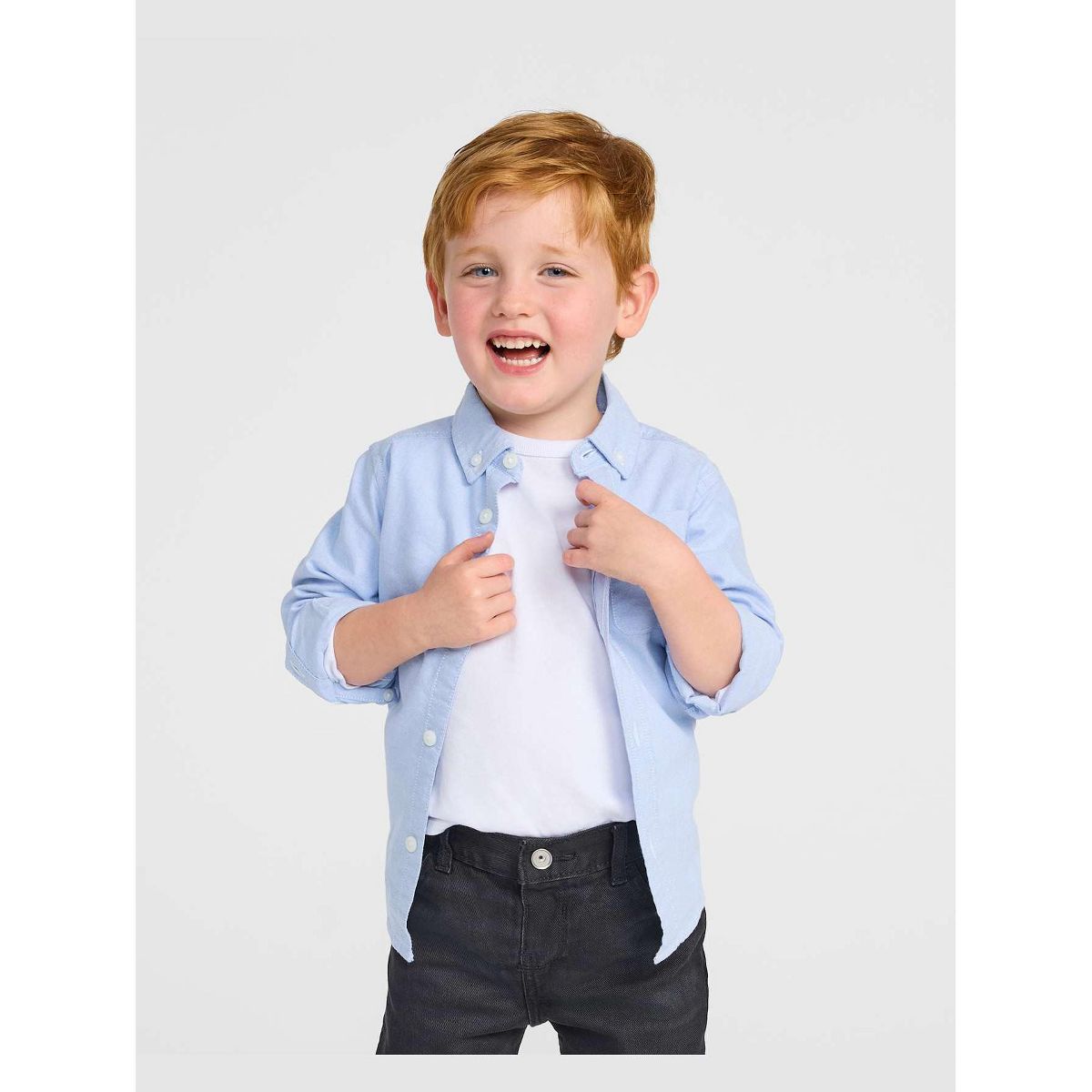 The Children's Place Toddler Boys Uniform Long Sleeve Oxford Button Down Shirt
