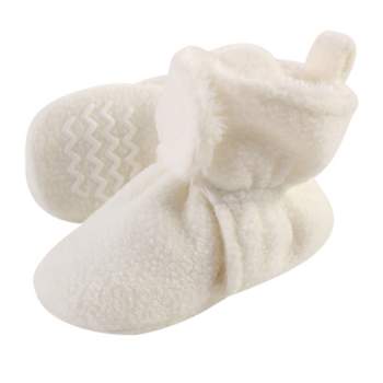 Hudson Baby Baby and Toddler Cozy Fleece and Faux Shearling Booties, Cream
