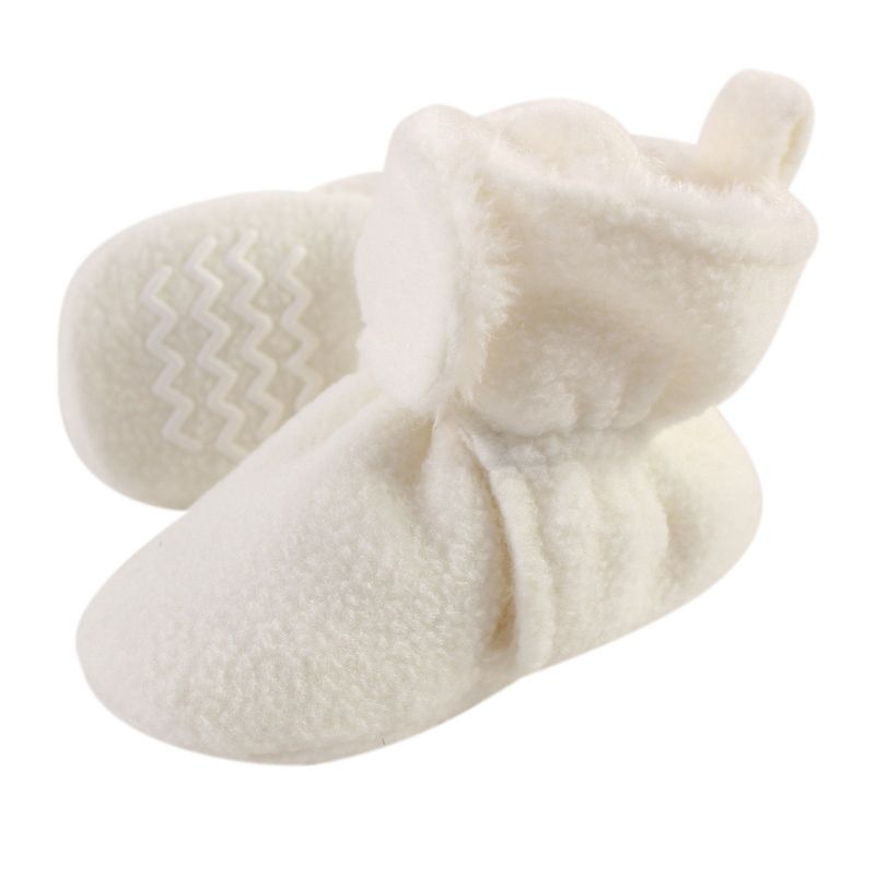 Hudson Baby Baby and Toddler Cozy Fleece and Faux Shearling Booties, Cream, 1 of 3