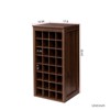 SKRAN Modular 32-Bottle Wine Bar Cabinet with Buffet, 17.80"W x 15.95"D x 35.43"H, MDF Material - 3 of 4