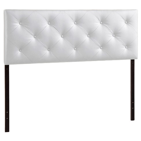 Baltimore Modern And Contemporary Faux, White Leather Tufted Headboard King