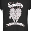 Juniors Womens Star Wars Valentine Don't Fly Solo T-Shirt - 2 of 4