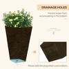 Okak 3 Pack 28" Tall Planters with Drainage Hole, Stylish Indoor & Outdoor Flower Pots for Porch, Patio, Deck - 4 of 4