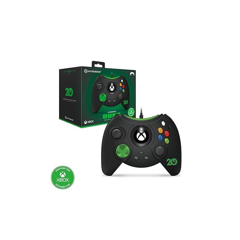 Duke Wired Controller  Xbox 20th Anniversary Limited Edition for Xbox Series X|S  Xbox One  Windows 10 - Black  Oficially Licensed by Xbox, 1 of 5