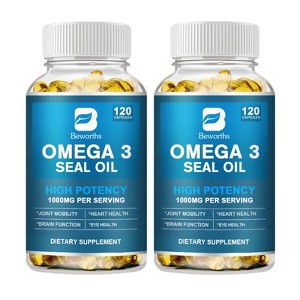 Omega 3 Seal Oil 1000 mg - With EPA & DHA - for Heart & Joint Health - 1 of 4