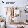 HDZNVF Double Clothing Garment Rack with Shelves Capacity 800lbs Clothing Racks - 2 of 4