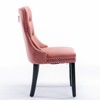 AZL1 Life Concept Accent Chairs Armless 2 Pcs Tufted Velvet Leisure Chair with Rubberwood Legs Modern Vanity for Bedroom, Pink, 25.5"*19.7"*37.4" - 4 of 4