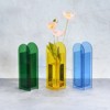 Unique Bargains Geometric Plastic Arch Acrylic Decorative Floral Vase Clear - 2 of 4