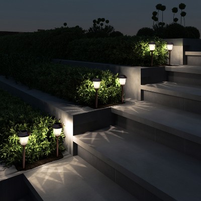 Summer White LED Flameless Solar Pathway Lights Set