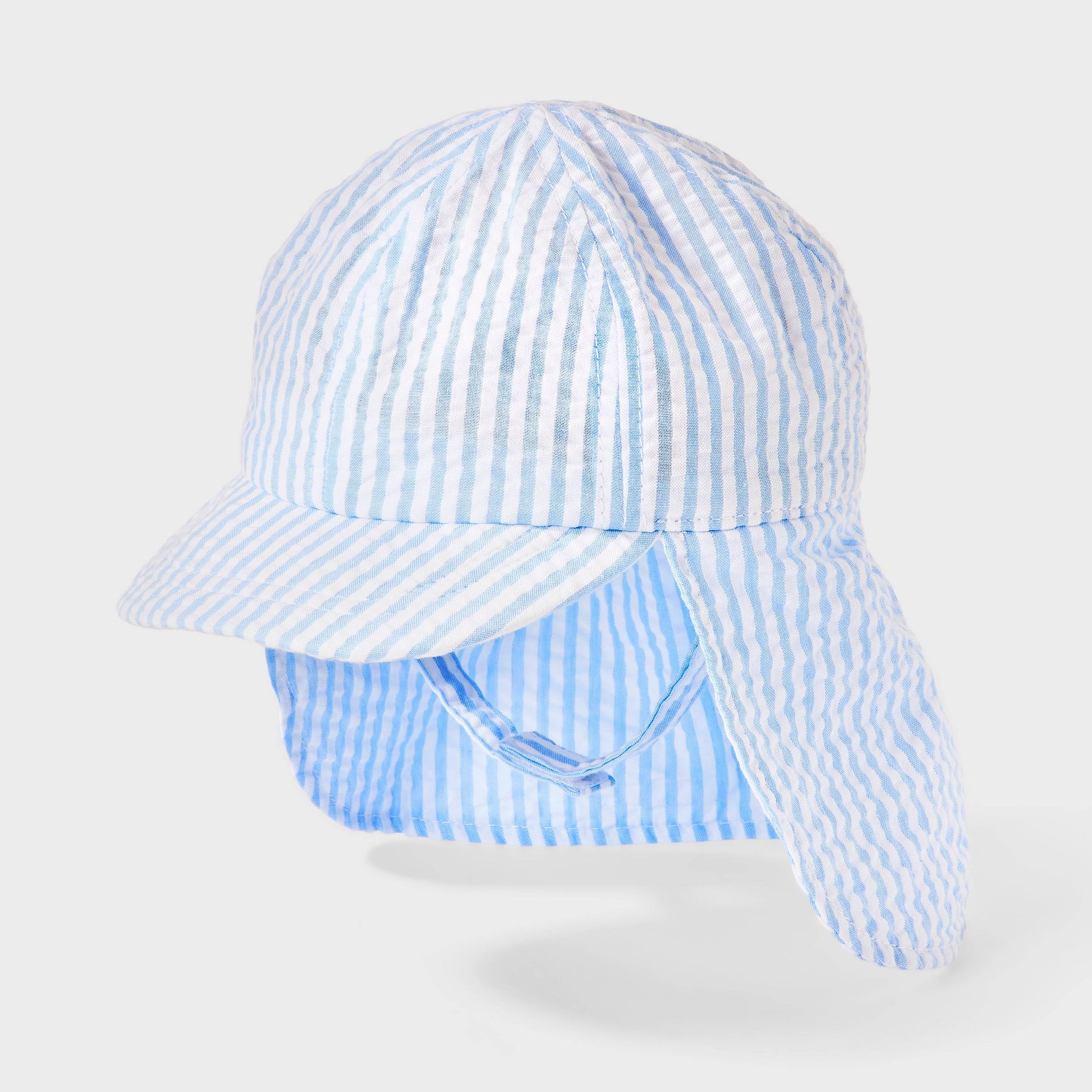 Baby Striped Sun Flap Hat - Cloud Island™ Blue