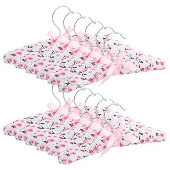 OSTO Pink with White Polka Dots Wooden Kids Clothes Hangers with
