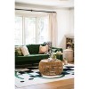 Lany Space Black and White Checkered Rug - 2 of 4