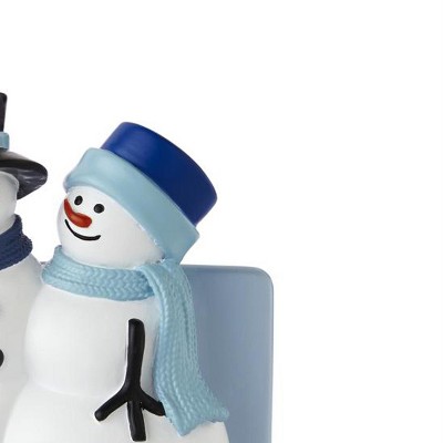 Winter Friends Blue and White Snowman Toothbrush Holder