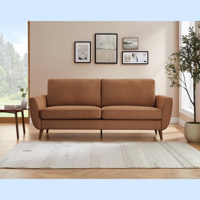 MINIMORE Modern Style 85" W Smiling 3Seater Flared Arm Sofa