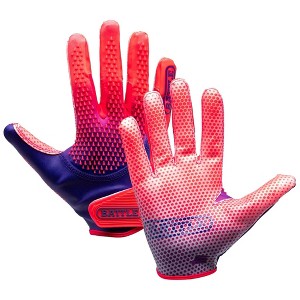 Battle Sports Adult Gauntlet Pro Receiver Football Glove - Bright Pink/Purple - 1 of 2