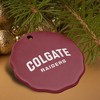 Colgate University Raiders Logo Porcelain Scalloped Holiday Christmas Tree Ornament - 4 of 4