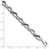 Black Bow Jewelry Black & White Diamond Infinity Bracelet in Sterling Silver, 7.5 Inch - 4 of 4