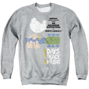 Men's Woodstock 3 Days Of Peace Crewneck Sweatshirt - 1 of 4