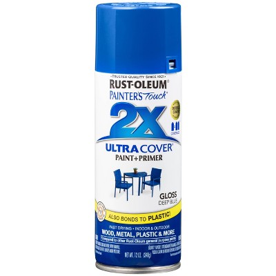 Rust-Oleum 12oz 2X Painter's Touch Ultra Cover Gloss Spray Paint Deep Blue