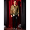 Lars Amadeus Men's Long Sleeves Party Disco See Through Sequin Shirts - 2 of 4
