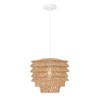 Storied Home Boho Handwoven Tiered Ceiling Pendant Lamp, Natural - 4 of 4