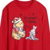 Men's - Winnie the Pooh - Pooh & Piglet Warmest Wishes Christmas Long Sleeve Graphic T-Shirt - 2 of 3