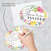 Big Dot of Happiness Wildflowers - Shaped Fill-In Invitations - Boho Floral Party Invitation Cards with Envelopes - Set of 12 - 2 of 4