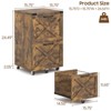 2 Drawer Small File Cabinet with Wheels, Vertical Filing Cabinet Fits A4 or Letter Size - 2 of 4