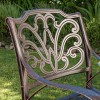 Alfresco Set of 2 Cast Aluminum Barstool - Bronze - Christopher Knight Home: Weather-Resistant, Patio Counter Height - 3 of 4
