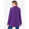 Woman Within Plus Size Long-Sleeve Polo Shirt - 3 of 4