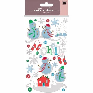 Sticko Stickers - Chilly Snowmen, 8pcs - 1 of 1