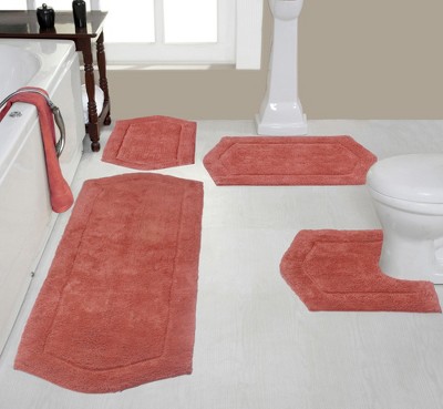 Waterford Collection Cotton Tufted Set of 4 Bath Rug Set - Home Weavers
