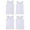 Sportoli Girls Ultra Soft 100% Cotton Tagless Tank Undershirts 4-Pack - 2 of 4