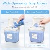 Laundry Pods Container & Dryer Sheet Holder Set with Pop-Up Lids, Detergent Dispenser Jars Includes Labels and Scoop - 4 of 4